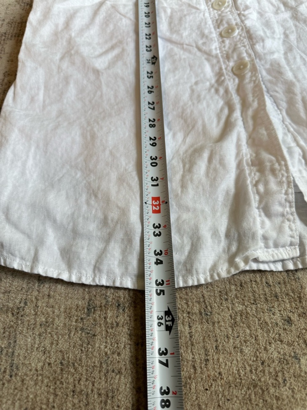 Talbots White Linen Button Front Midi Skirt Size 6 Classic Summer - Picture 4 of 7